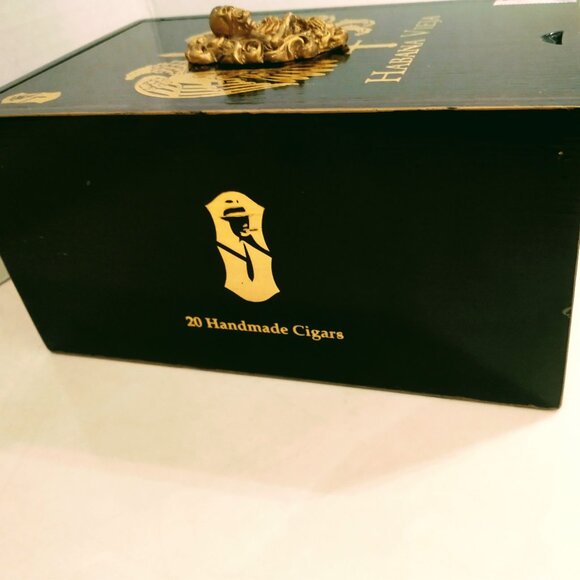 Suenos de Saundra Upcycled, Rare, Black Vieja, Cigar Box, Home Accent/ Storage - Picture 11 of 14